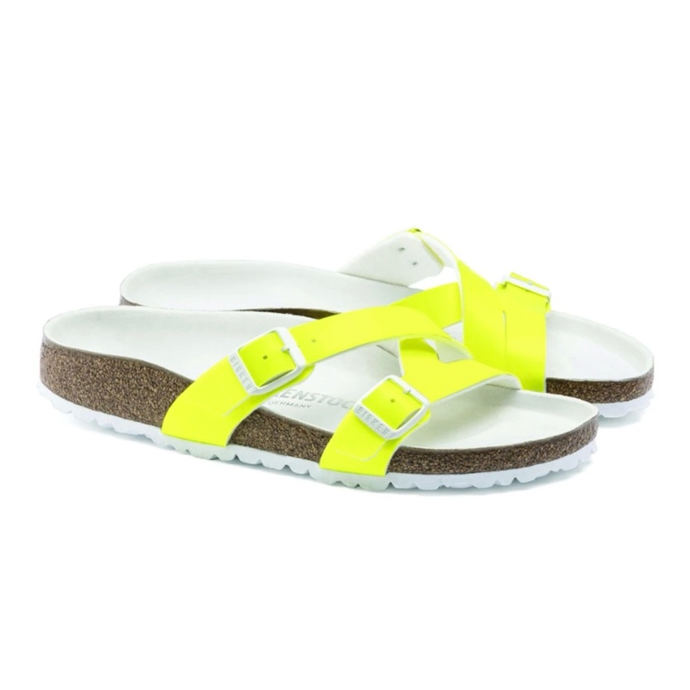 Birkenstock Yao Hex Neo Yellow Sandals with Buckle Straps sz41N
